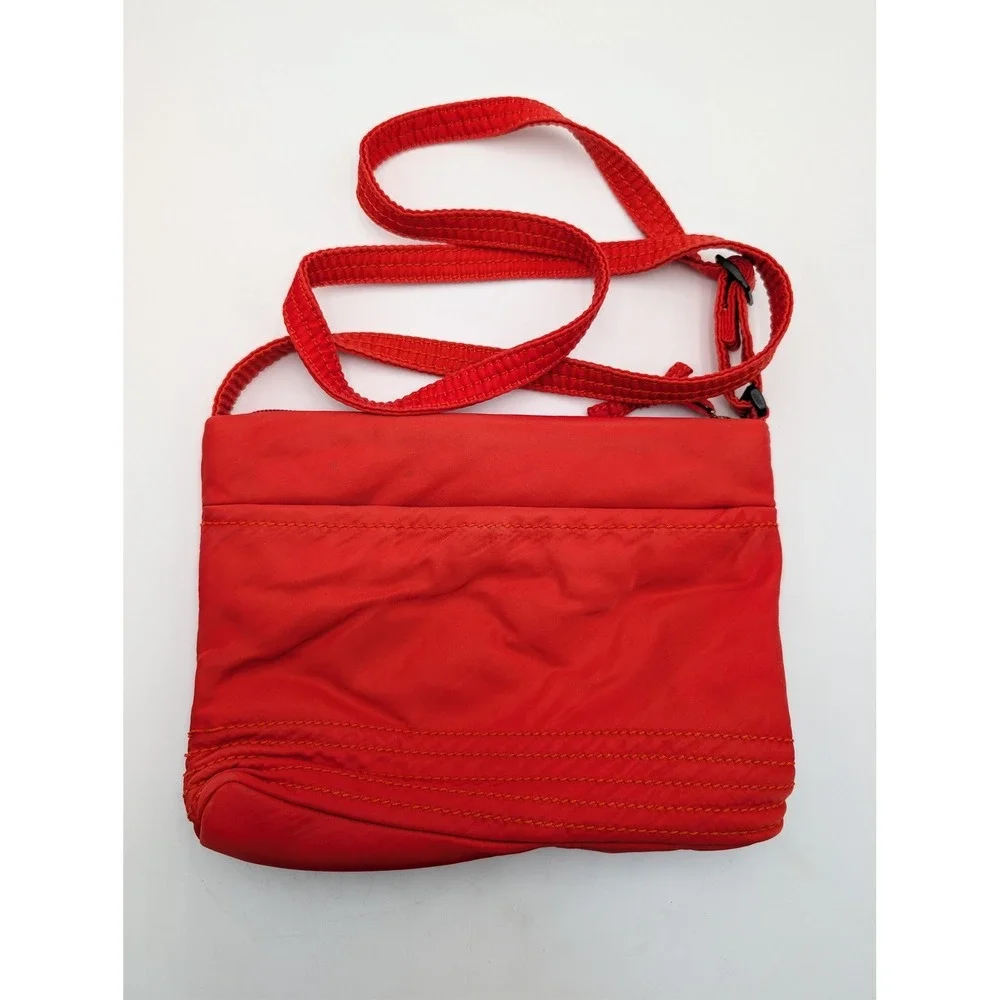 Kate Spade‎ Crossbody Bag Womens Small Red Nylon Zip Shoulder Purse Logo